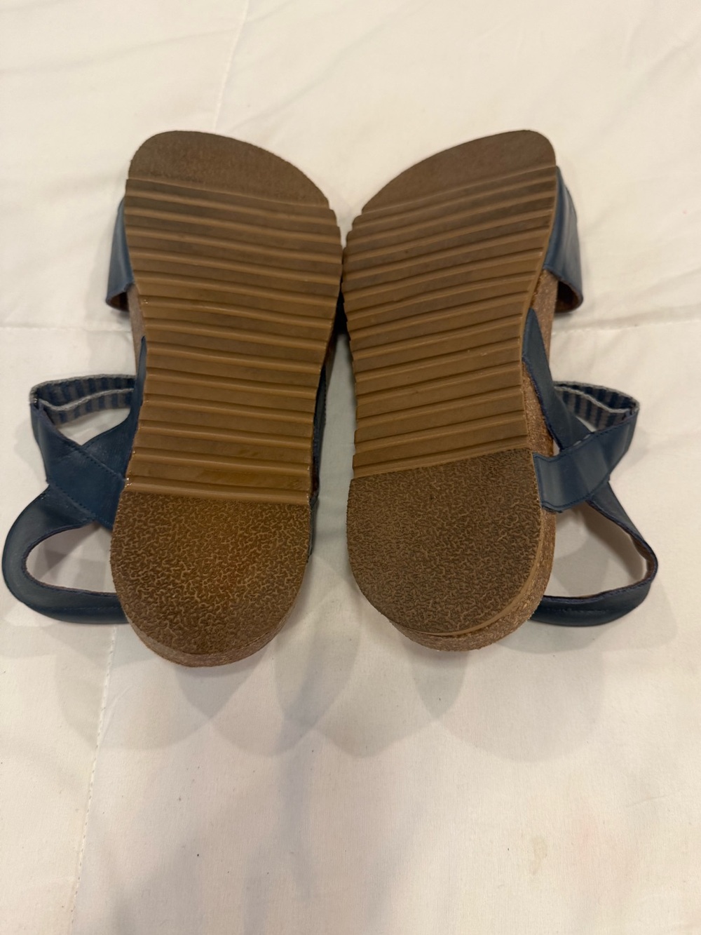 Taos Symbol Navy Blue Leather Comfort Sandals - Size 10 - Picture 5 of 6